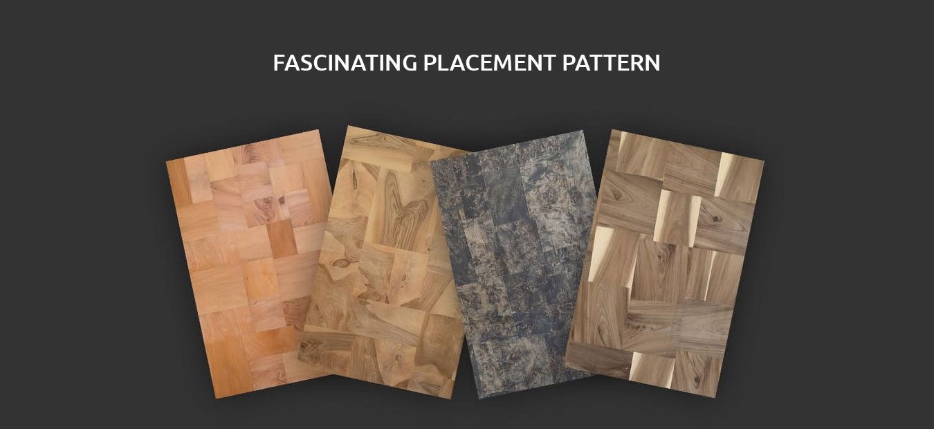 Stone veneers with fascinating placement pattern showcasing decorative surface textures